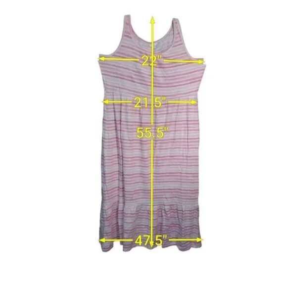 NWOT Time And True White & Pink Striped Dress Size XXL (20)! - Picture 6 of 6